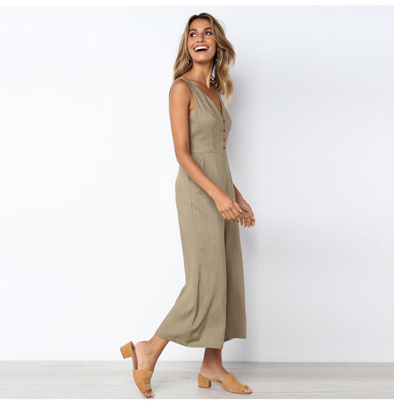 Natasha – Jumpsuit dos nu avec col en V