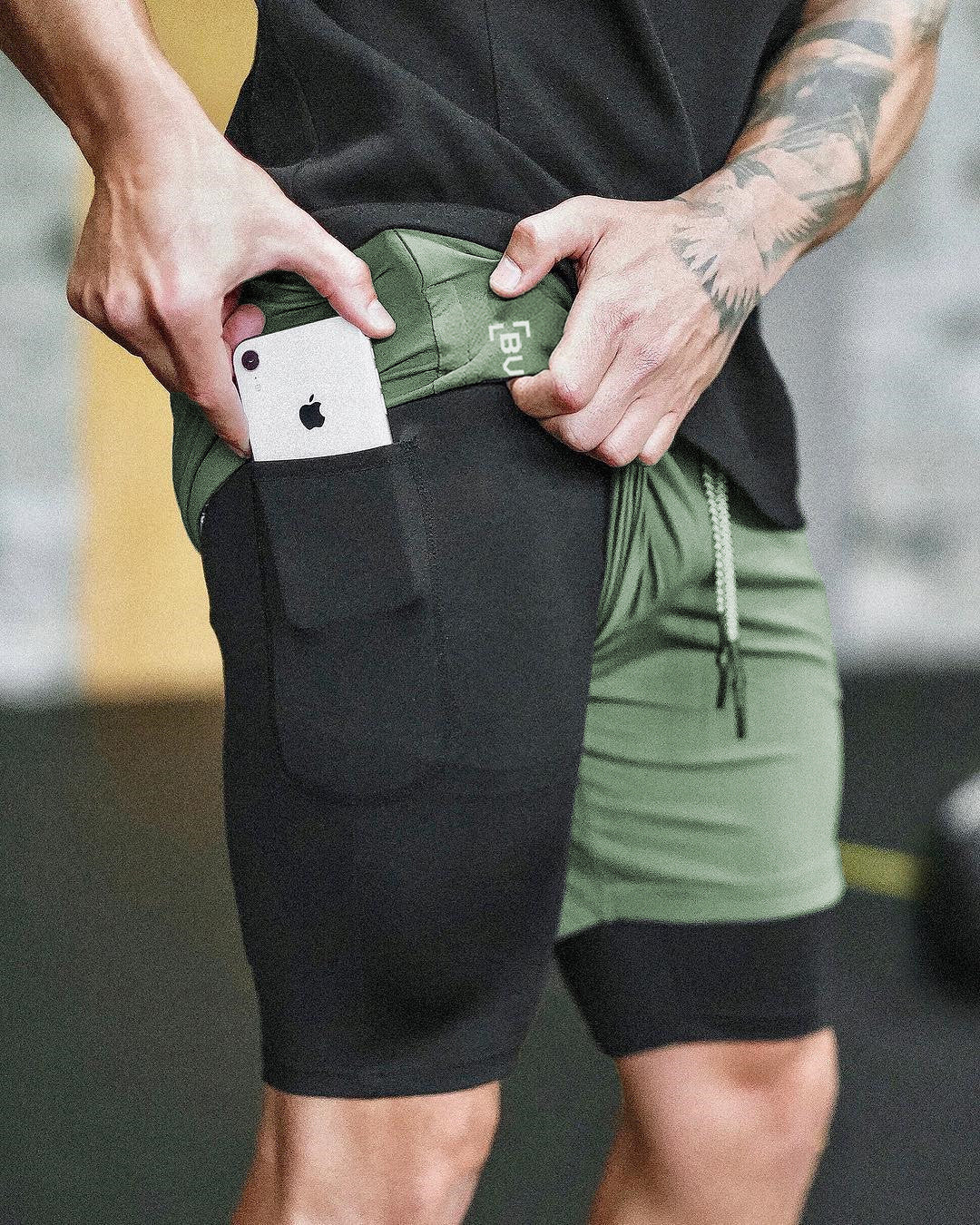 Garry – Kompressionsshorts mit Taschen