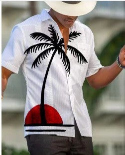 Joe – Chemise Hawaïenne Imprimée 3D Été Décontractée pour Homme