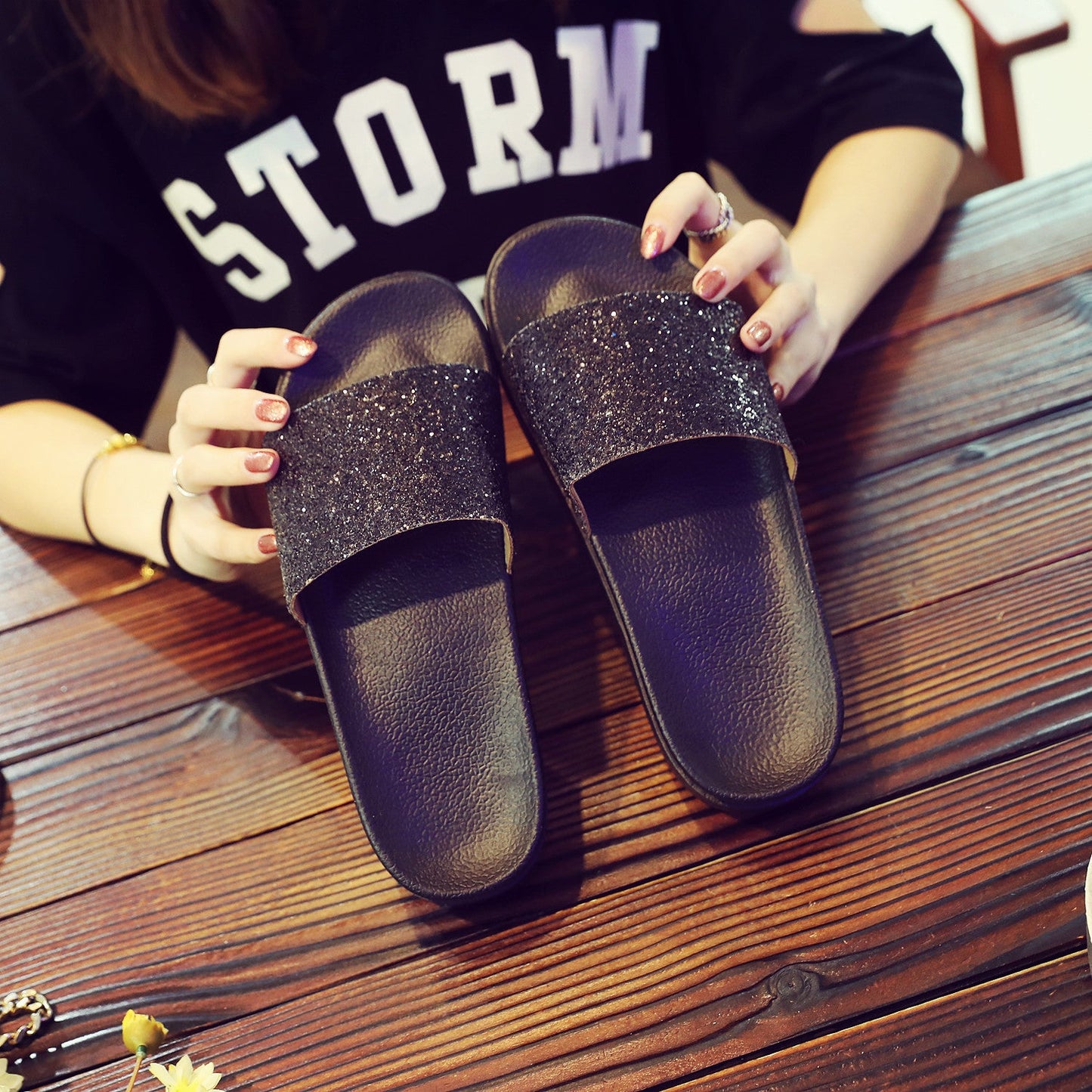 Kimberley – Chaussures mi-hautes à paillettes pour femmes