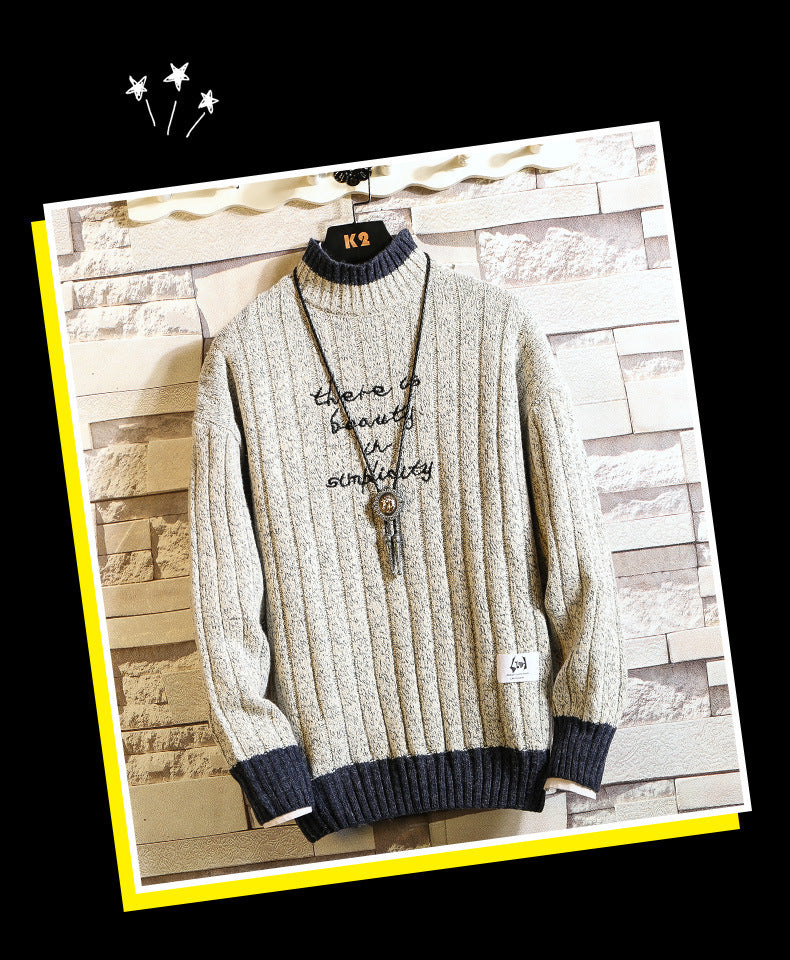 Stanley – Pull épais à col montant pour hommes