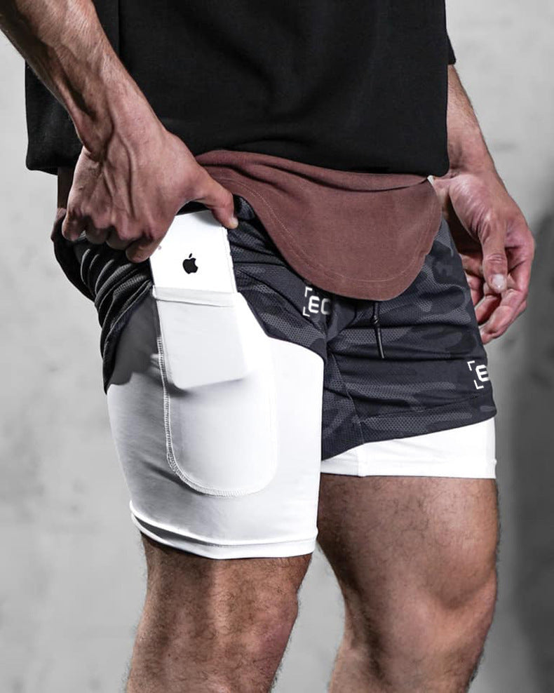 Laurence – Schnelltrocknende doppellagige Fitnesshose für Herren im Freien