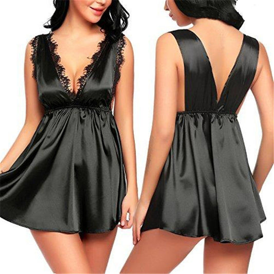 Heidi – Séduisante Chemise de Nuit Femme en Cuir Vegan Premium