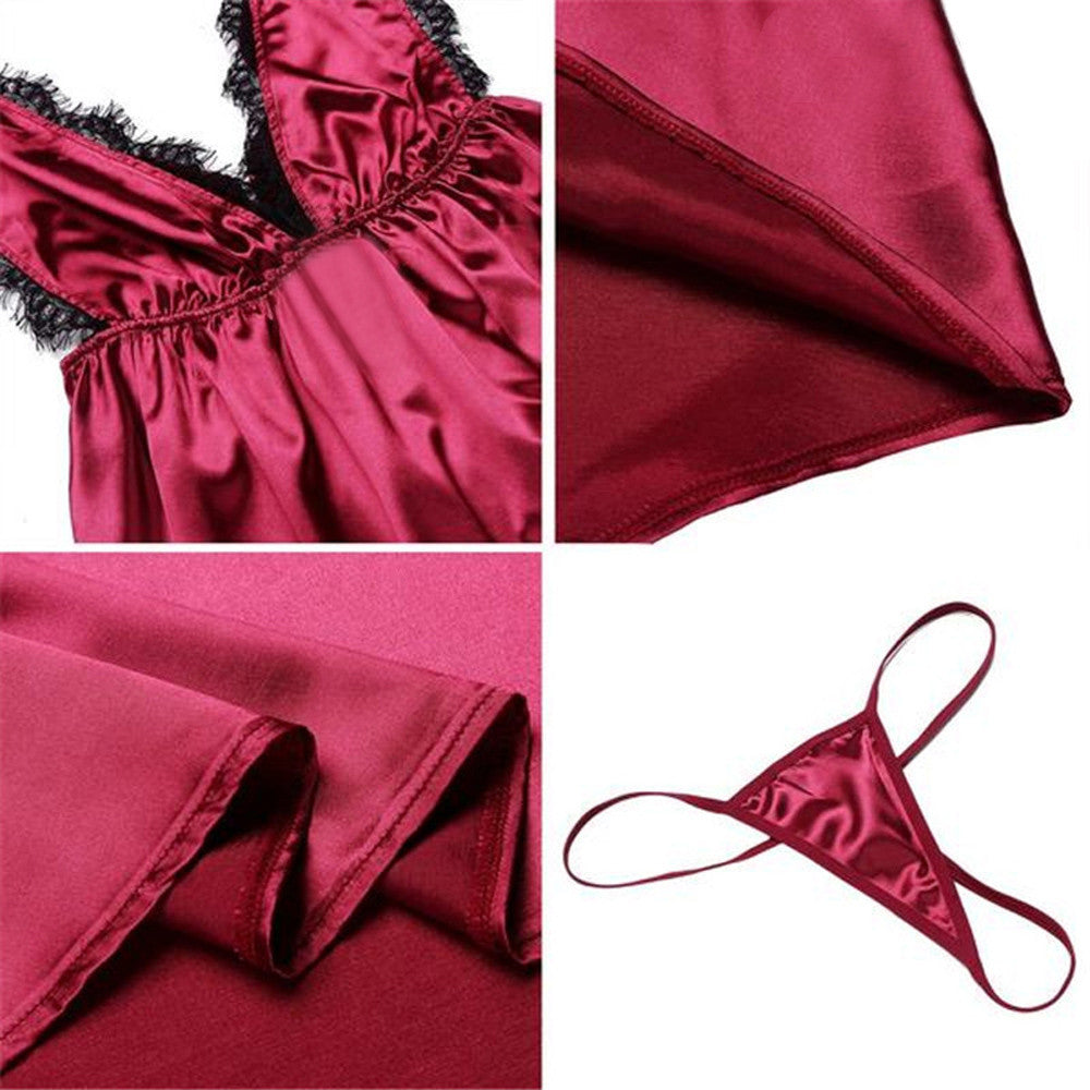 Heidi – Séduisante Chemise de Nuit Femme en Cuir Vegan Premium