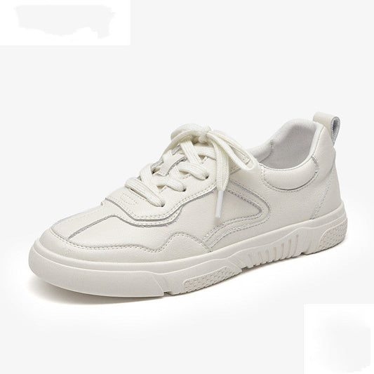 Ann – Chaussures confortables pour femmes en cuir vegan monochrome, plates et respirantes