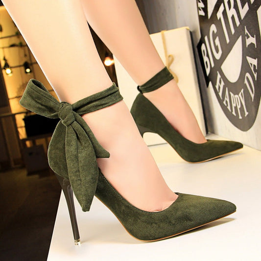 Anne – Chaussures à Talons avec Nœud