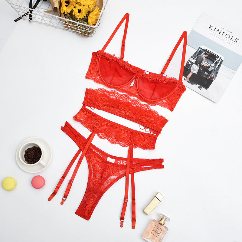 Amy – Ensemble de Soutien-Gorge en Dentelle Transparente