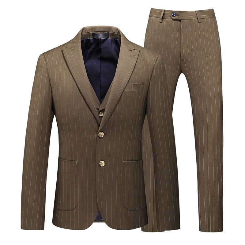 Eric – Costume Rayé Slim-Fit pour Homme