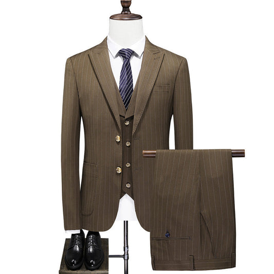 Eric – Costume Rayé Slim-Fit pour Homme