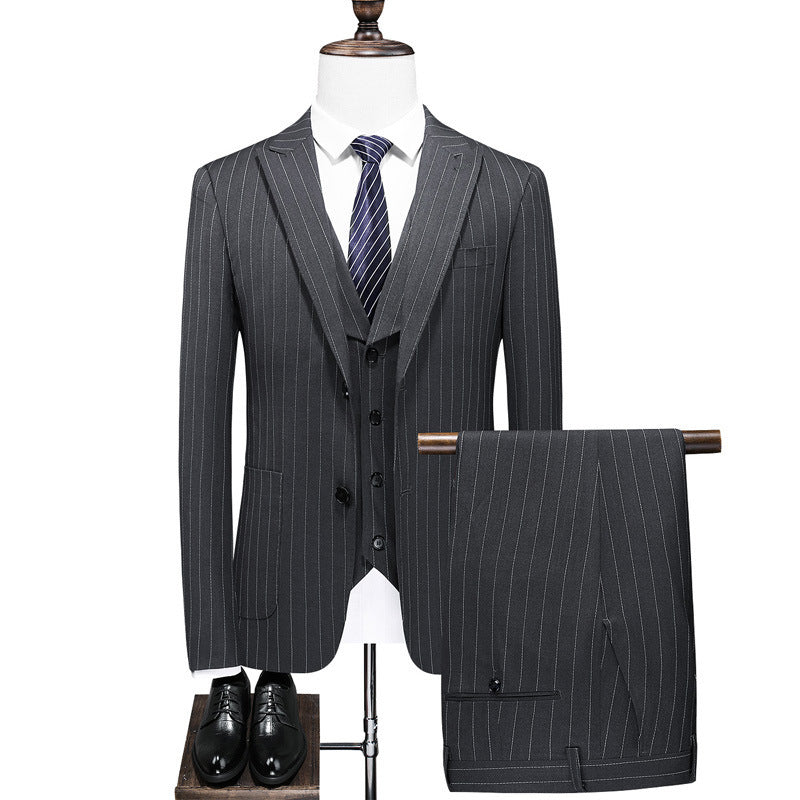 Eric – Costume Rayé Slim-Fit pour Homme