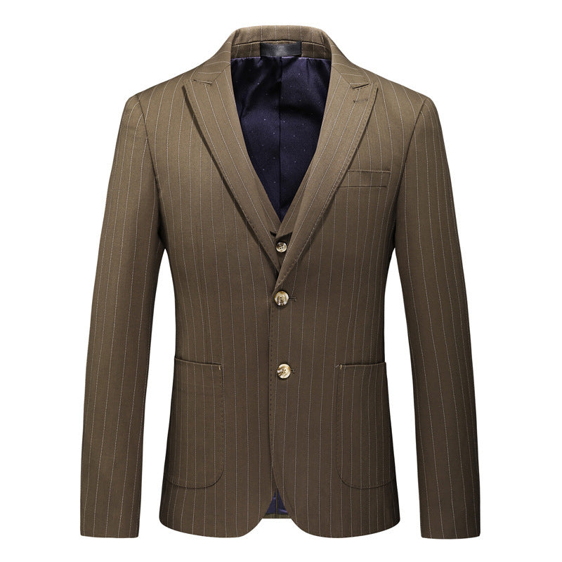 Eric – Costume Rayé Slim-Fit pour Homme