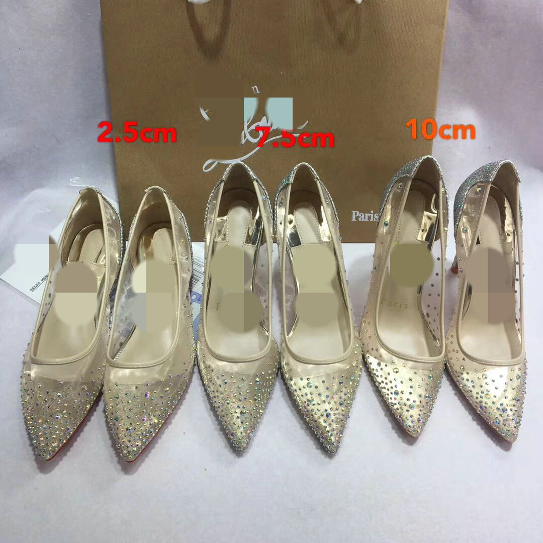 Julie – Chaussures Transparentes pour Femmes avec Strass et Dentelle