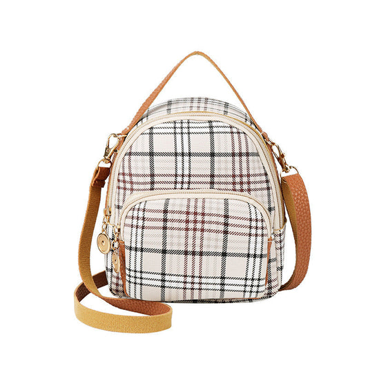 Emma – Sac à dos portable à motif à carreaux