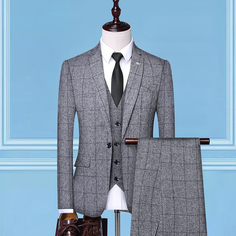 Howard – Costume en Trois Pièces à Carreaux pour Hommes