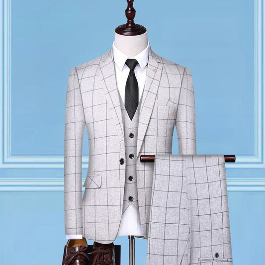 Howard – Costume en Trois Pièces à Carreaux pour Hommes