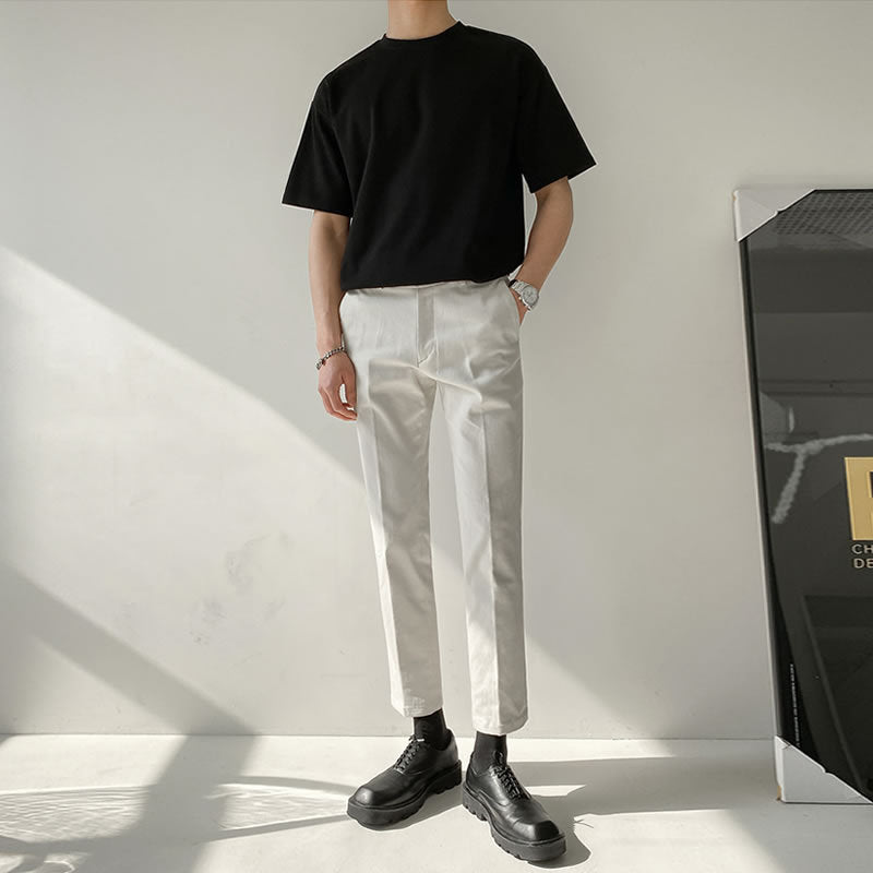 Vincent – T-shirt ample unicolore pour hommes
