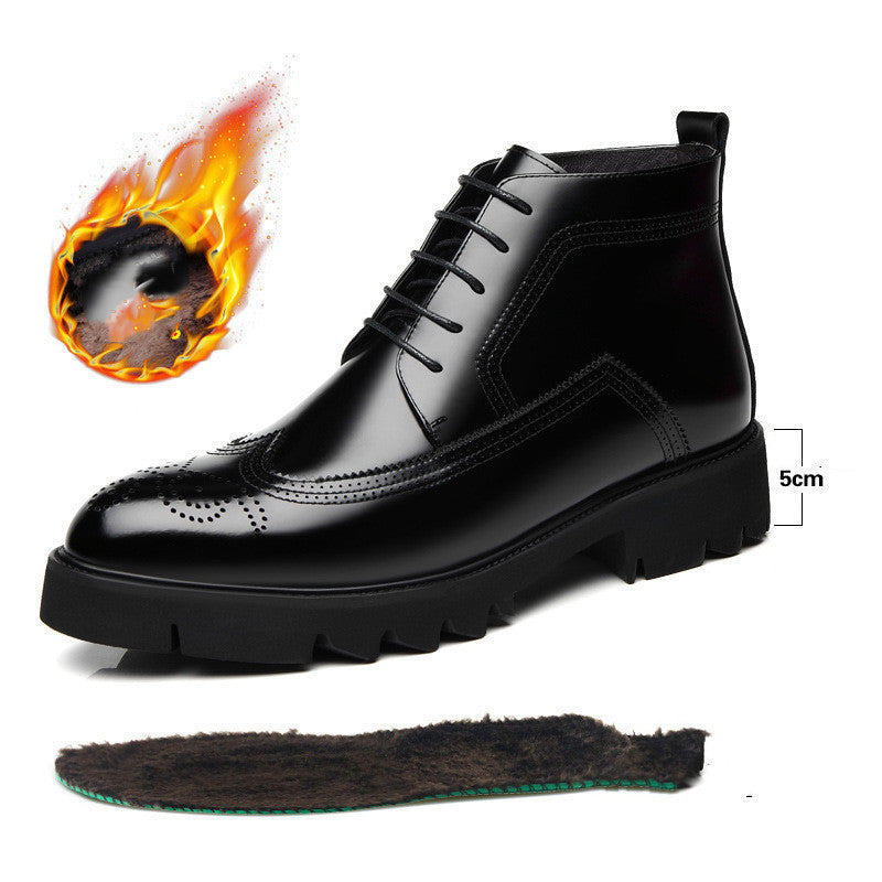 Russell – Bottes Hautes Britanniques à Semelle Épaisse en Cuir Vegan