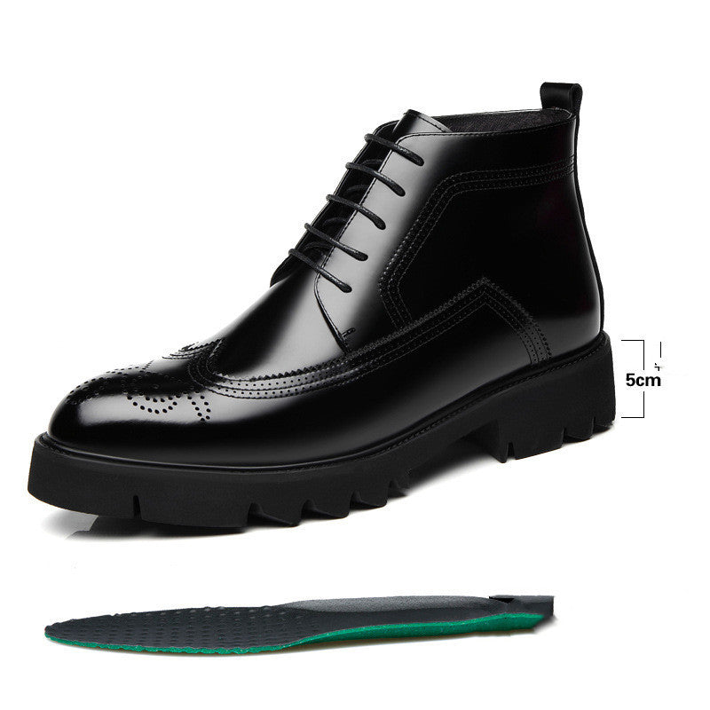 Russell – Bottes Hautes Britanniques à Semelle Épaisse en Cuir Vegan