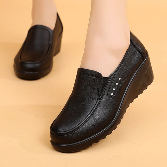 Lauren – Chaussures à talons compensés en cuir vegan pour femme