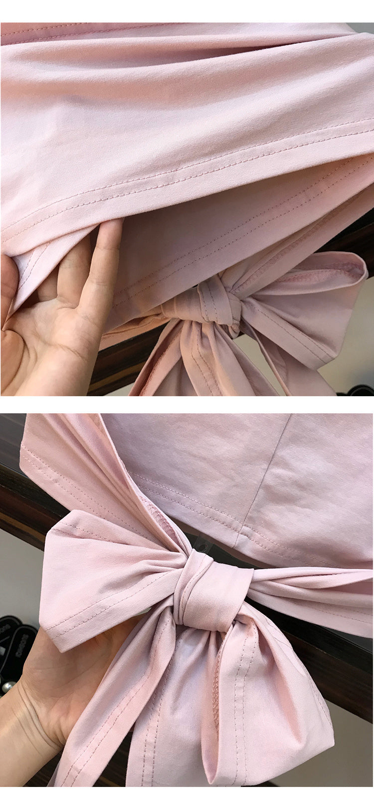 Megan – Ensemble T-shirt Irrégulier et Jupe en Maille Vintage