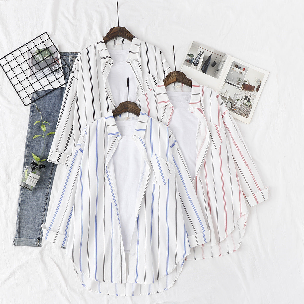 Claire – Cardigan classique à rayures pour étudiantes