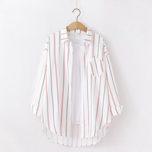 Claire – Cardigan classique à rayures pour étudiantes