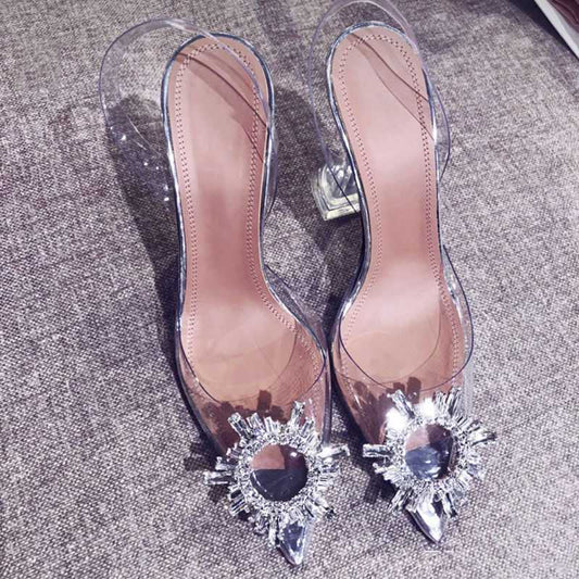 Anne – Élégants Escarpins de Mariage avec Talon en Cristal