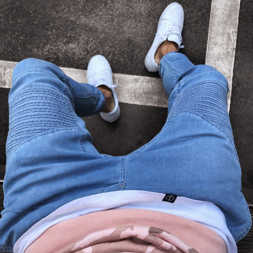 Steve – Jean Slim-Fit Homme en Bleu Clair