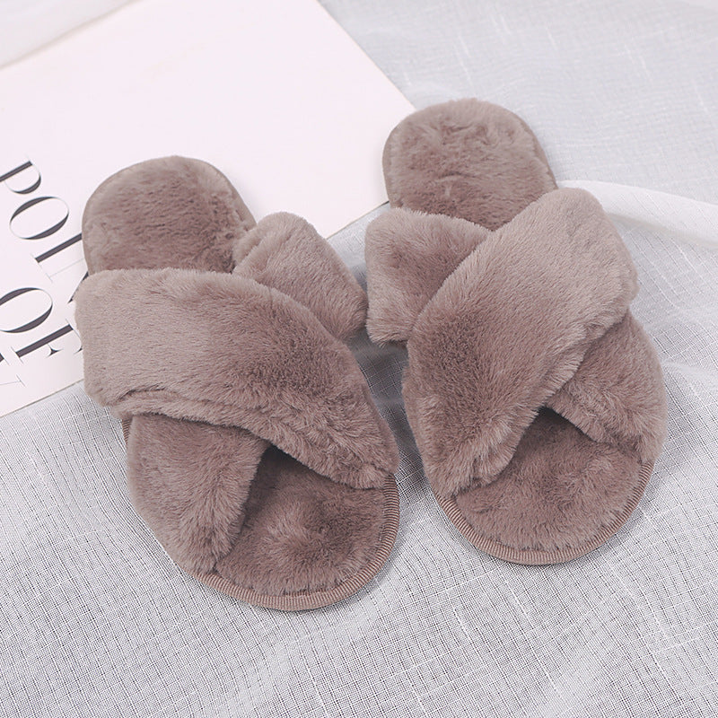 Dawn – Chaussons en Peluche pour Femme avec Semelle Antidérapante