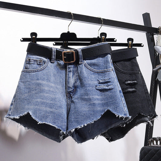 Grace – Shorts en Denim Irrégulier pour Femme