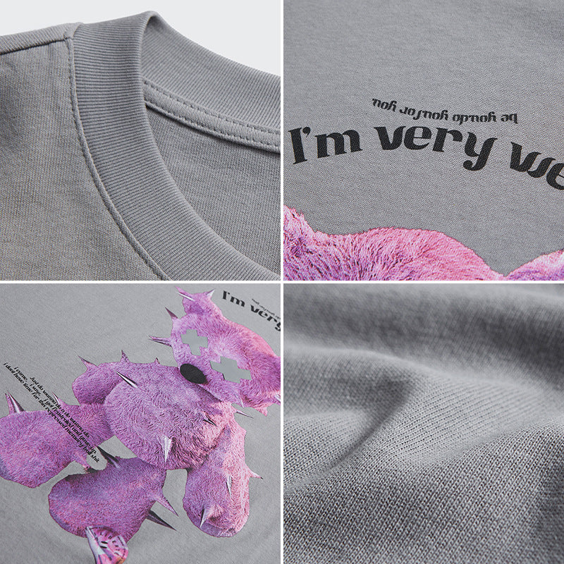 Ray – T-shirt Oversize Réfléchissant avec Imprimé Stylé