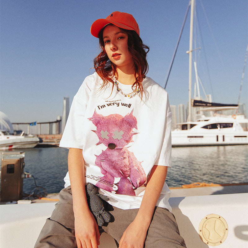 Ray – T-shirt Oversize Réfléchissant avec Imprimé Stylé