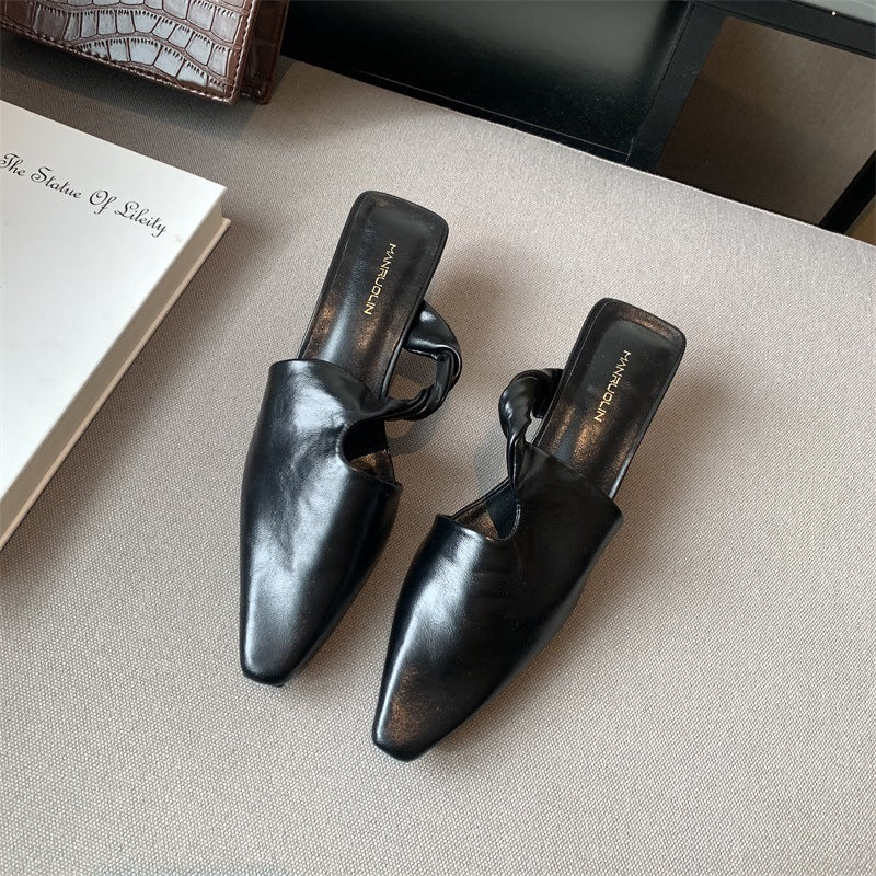 Juliet – Mules à Talon Moyen à Bout Pointu pour Femmes