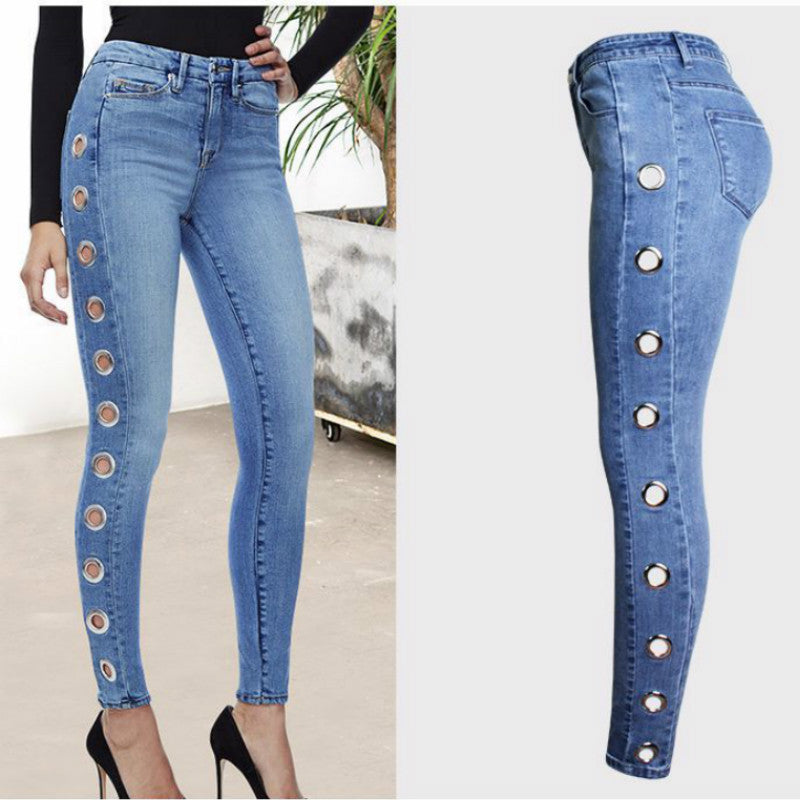 Sophia – Jean moulant pour femme avec délavage