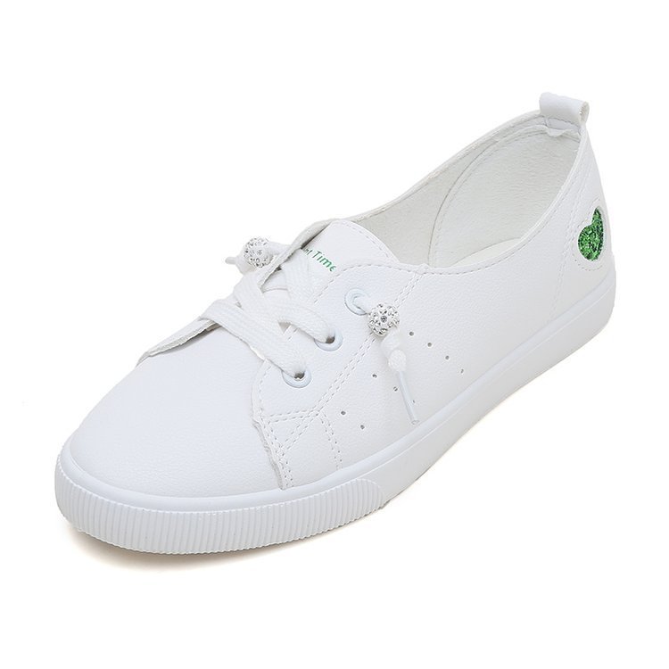 Francesca – Baskets Fluffy avec Motif Cœur en Blanc