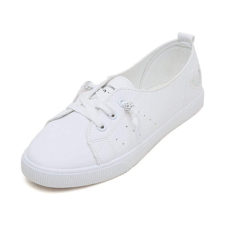 Francesca – Baskets Fluffy avec Motif Cœur en Blanc