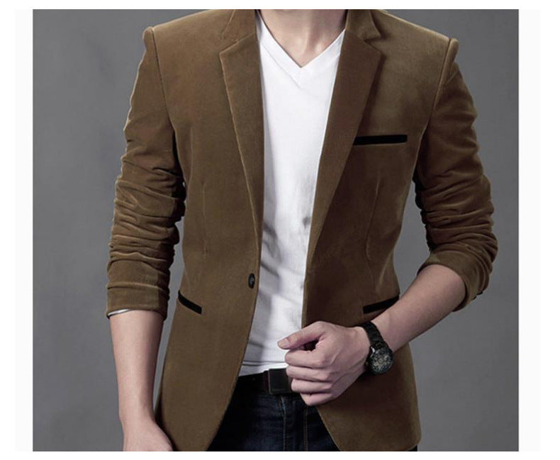 Doug – Costume en Velours Côtelé pour Homme