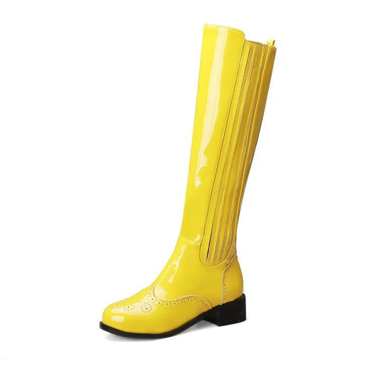 Judith – Bottes Longues en Cuir Vegan avec Talon Bas