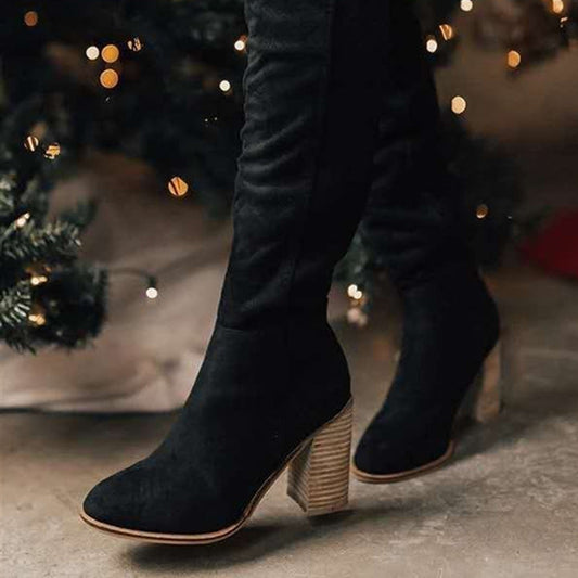 Victoria – Bottes élégantes à hauteur de genou avec fermeture éclair