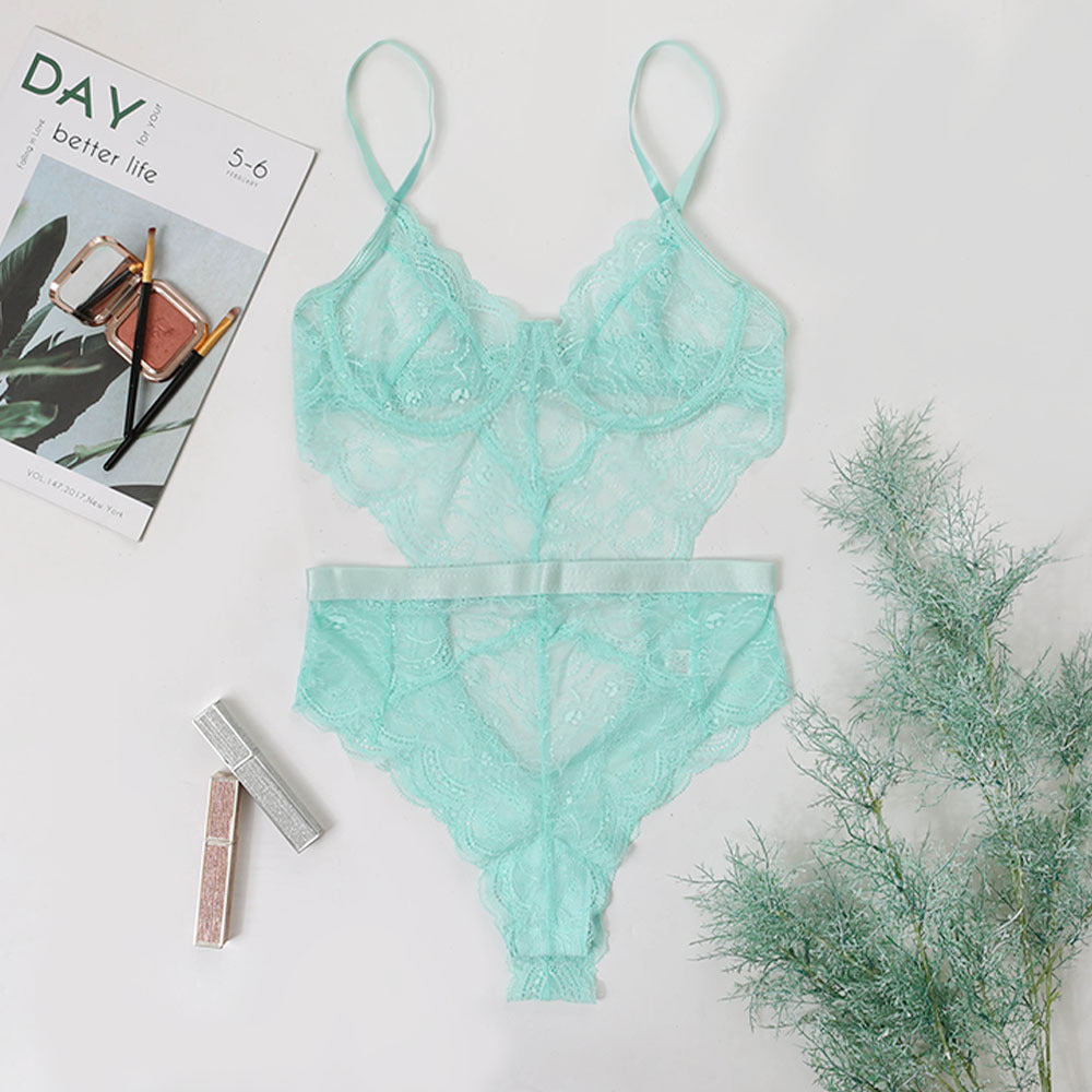 Lily – Corset Monopièce en Dentelle Sexy pour Femmes