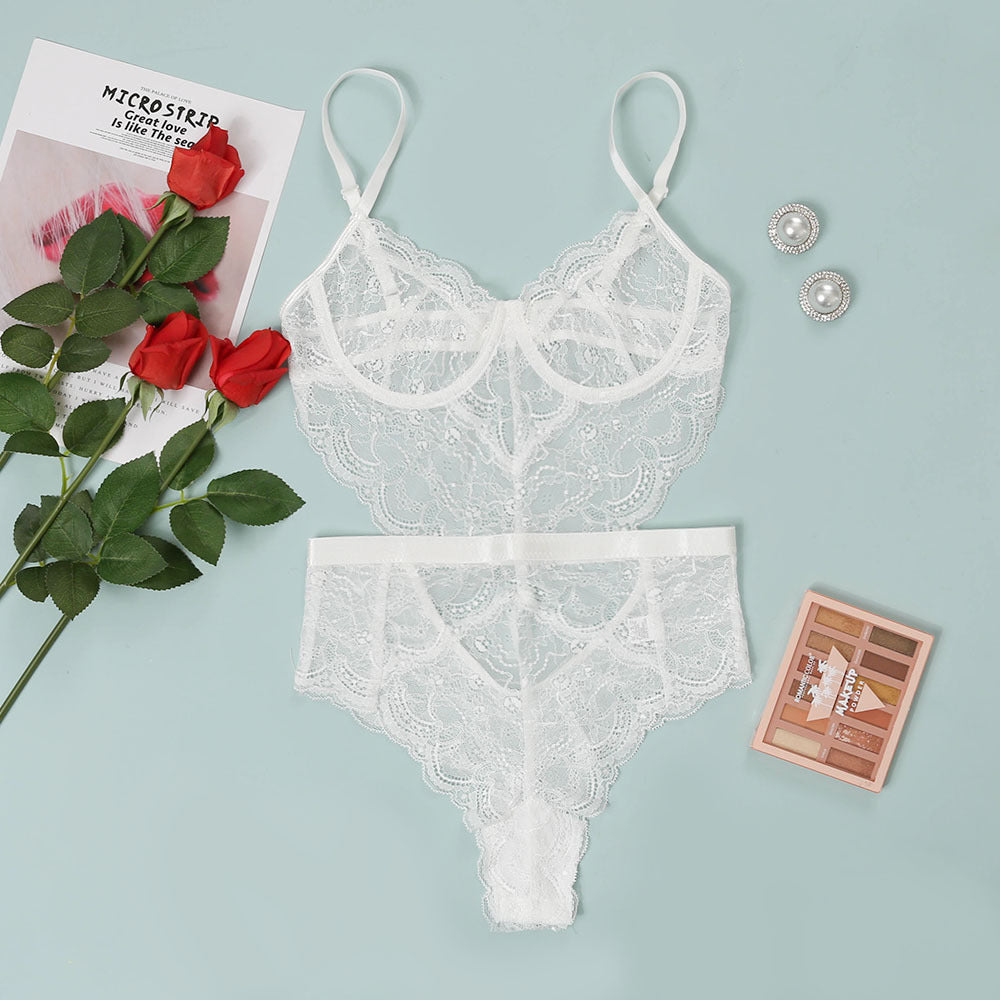 Lily – Corset Monopièce en Dentelle Sexy pour Femmes