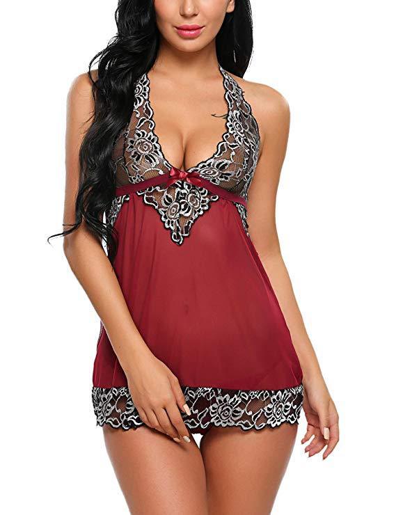 Rose – Élégante chemise de nuit en dentelle