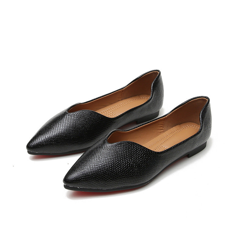 Rose – Ballerines avec Motif Serpent