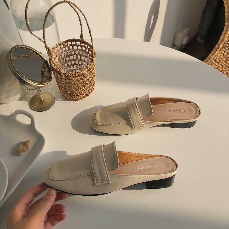 Jacqueline – Chaussures Plates avec Couvre-orteils en Cuir Vegan