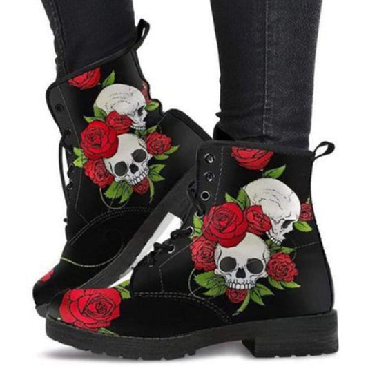 Claire – Bottes à Lacets Imprimées pour Femmes