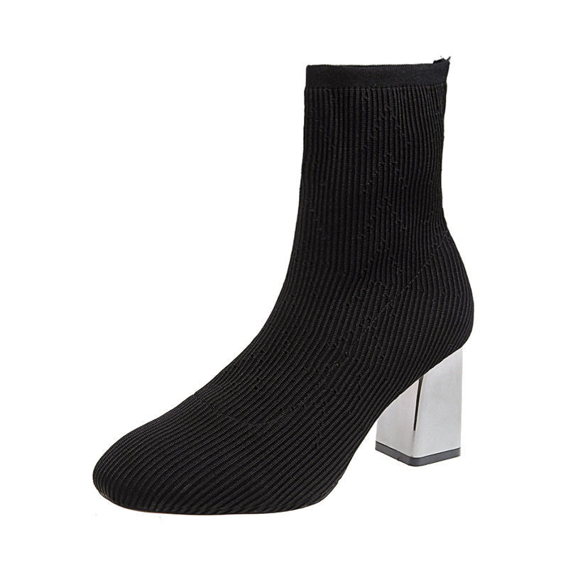 Julie – Bottes Élastiques à Talons Hauts pour Femmes