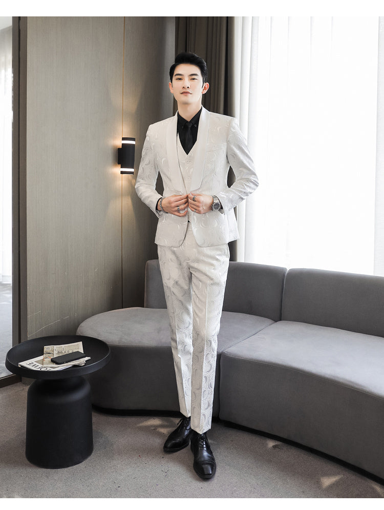 Sean – Costume Trois Pièces Imprimé pour Homme