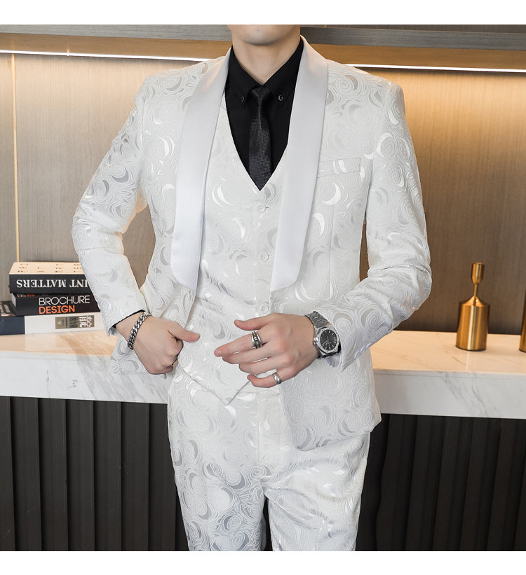 Sean – Costume Trois Pièces Imprimé pour Homme