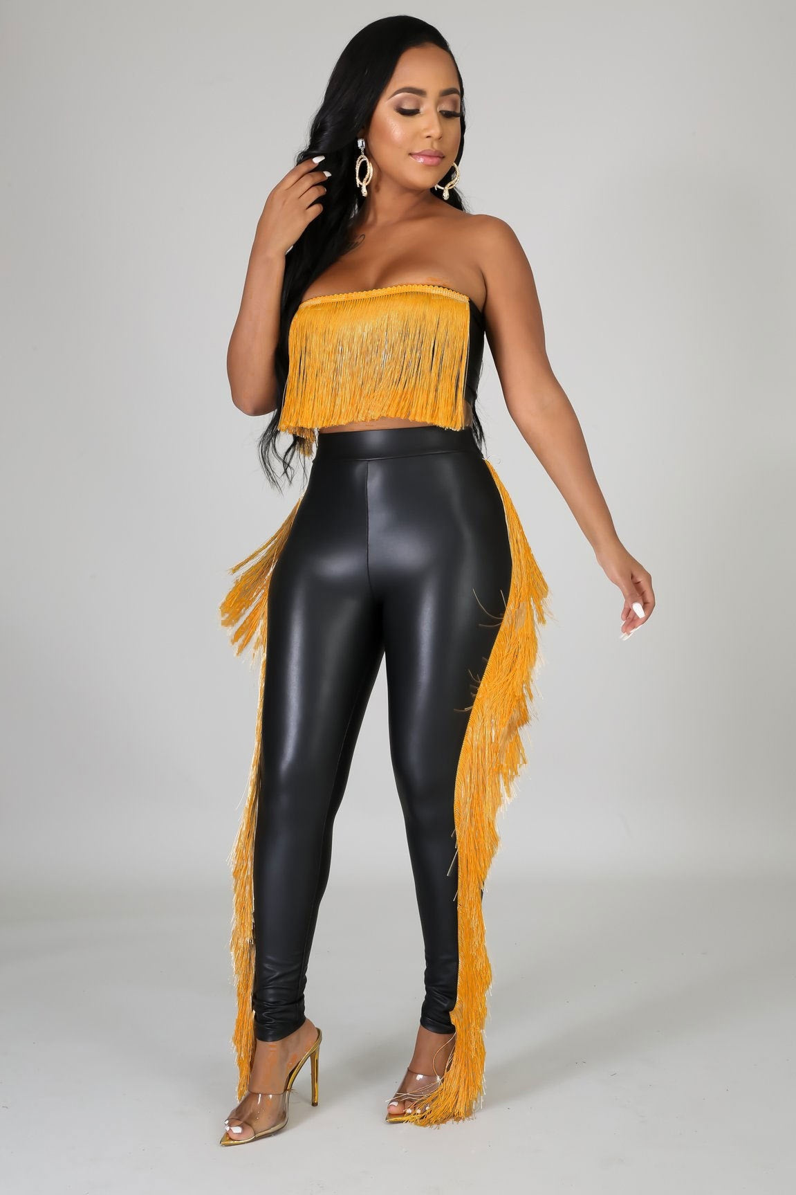 Elizabeth – Ensemble Bandeau Sexy à Franges et Coupe Étroite pour Femmes
