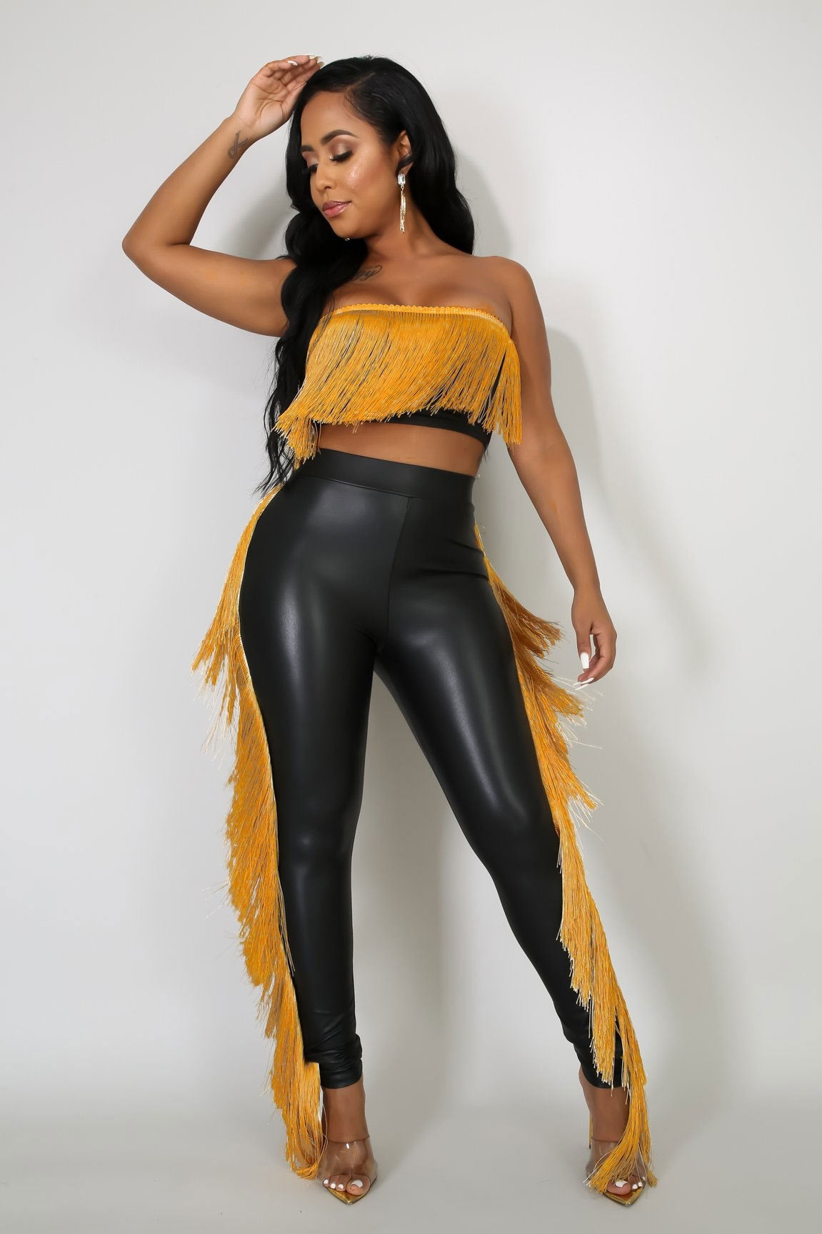 Elizabeth – Ensemble Bandeau Sexy à Franges et Coupe Étroite pour Femmes